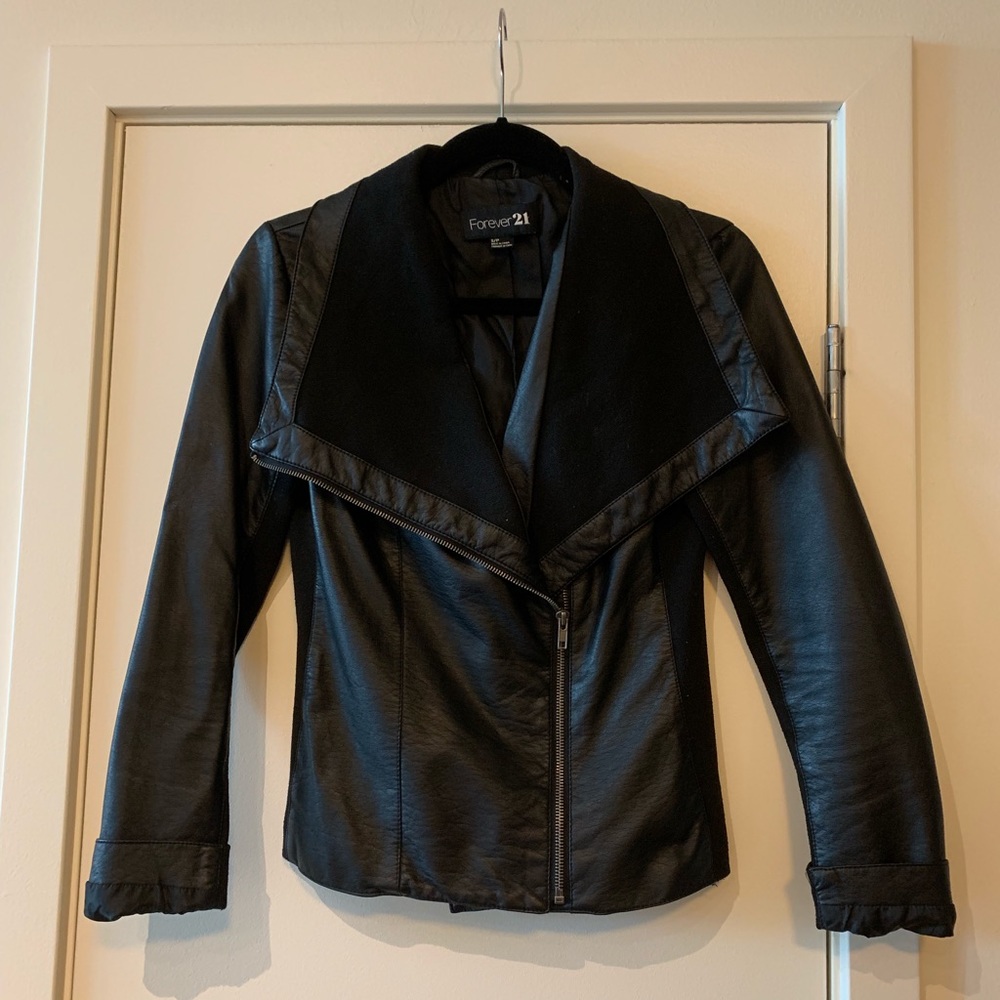 Faux leather jacket